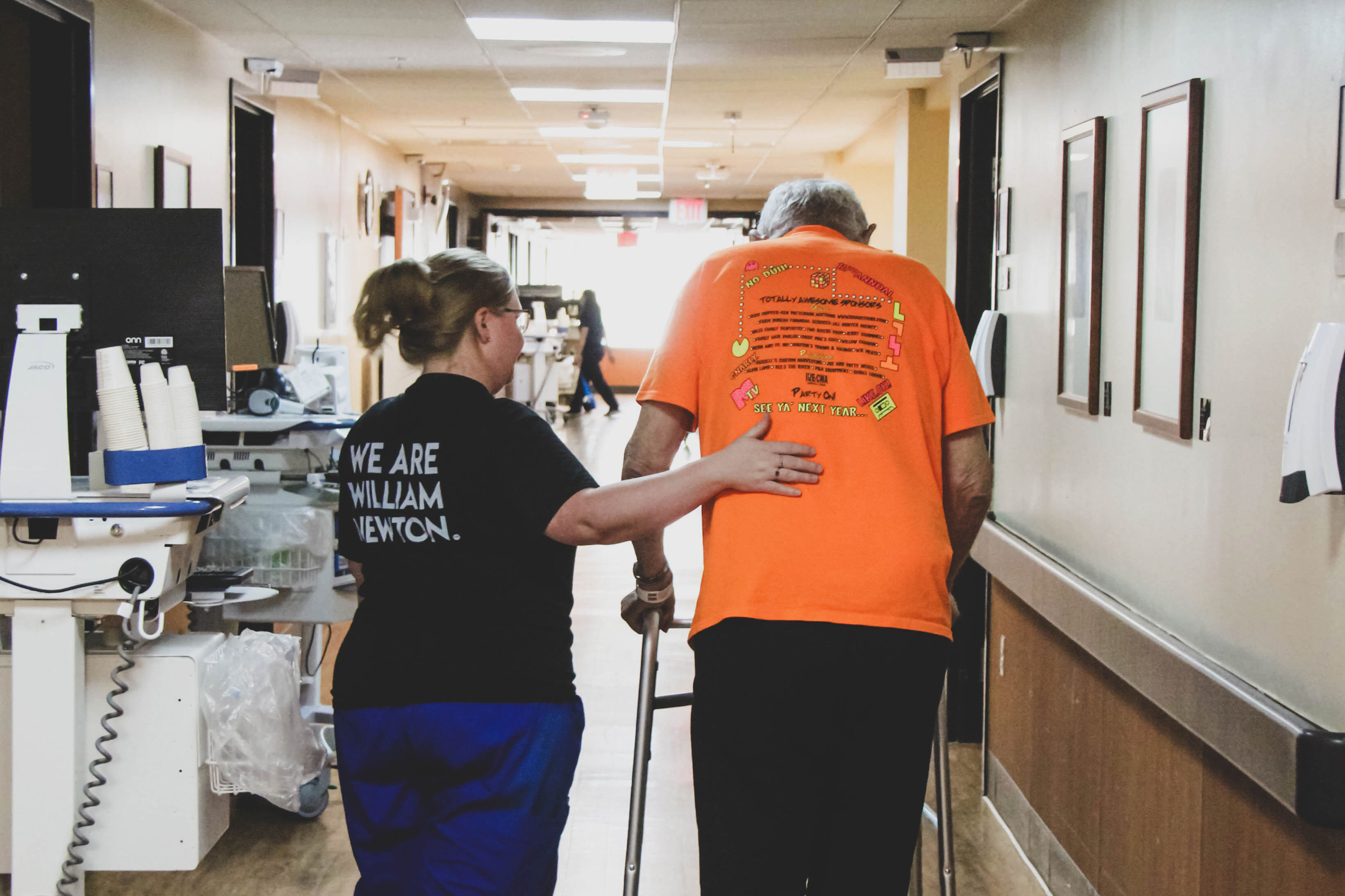 Rebecca, a certified physical therapy assistant, works with a patient while in swing bed care.